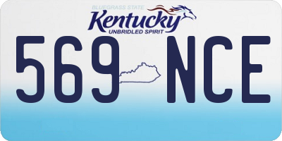 KY license plate 569NCE