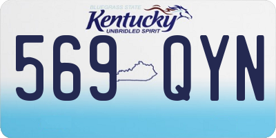 KY license plate 569QYN
