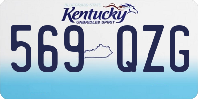 KY license plate 569QZG