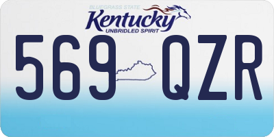 KY license plate 569QZR