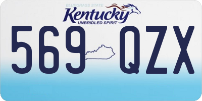 KY license plate 569QZX