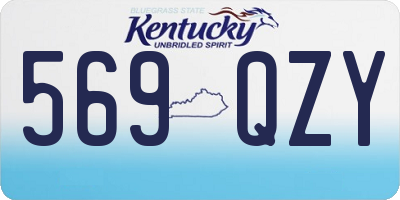 KY license plate 569QZY