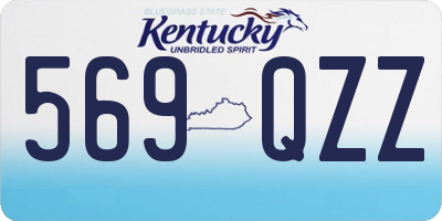 KY license plate 569QZZ