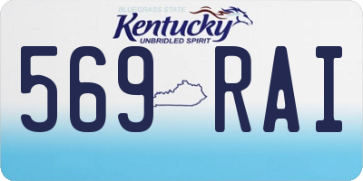 KY license plate 569RAI