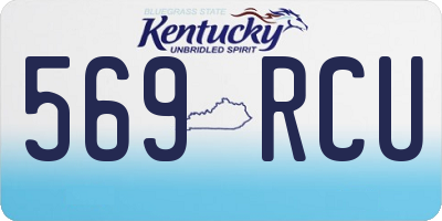 KY license plate 569RCU