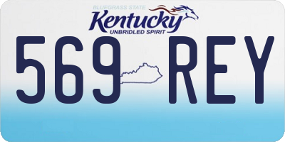 KY license plate 569REY