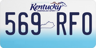 KY license plate 569RFO