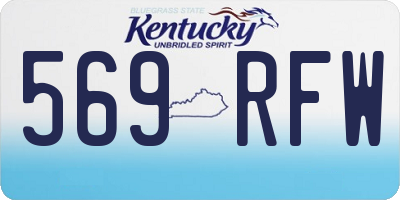 KY license plate 569RFW
