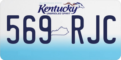KY license plate 569RJC