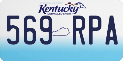 KY license plate 569RPA
