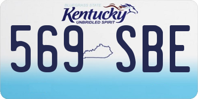KY license plate 569SBE