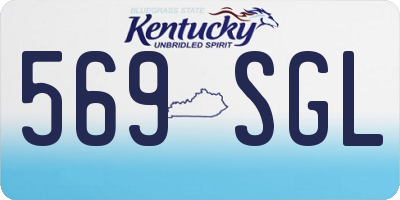 KY license plate 569SGL