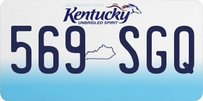 KY license plate 569SGQ