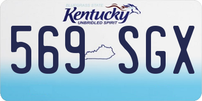 KY license plate 569SGX