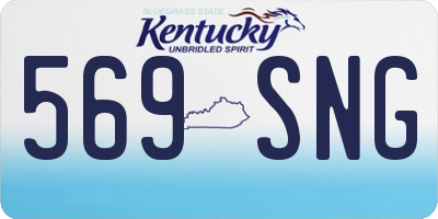 KY license plate 569SNG