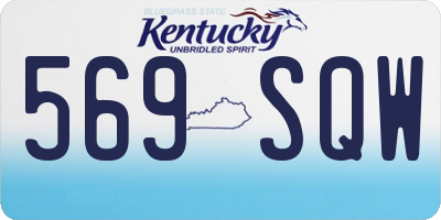 KY license plate 569SQW