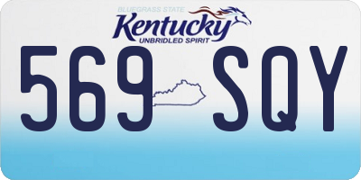 KY license plate 569SQY