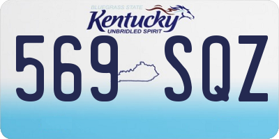 KY license plate 569SQZ