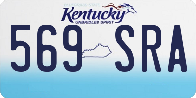 KY license plate 569SRA
