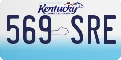 KY license plate 569SRE
