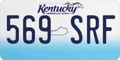 KY license plate 569SRF
