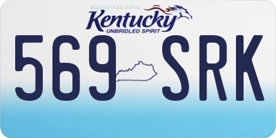 KY license plate 569SRK