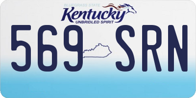 KY license plate 569SRN