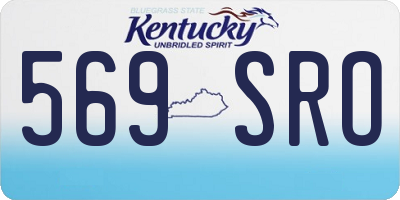KY license plate 569SRO