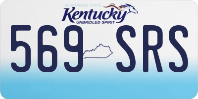 KY license plate 569SRS