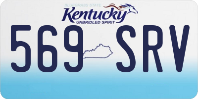 KY license plate 569SRV
