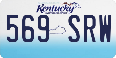 KY license plate 569SRW