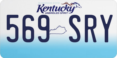 KY license plate 569SRY