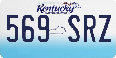 KY license plate 569SRZ