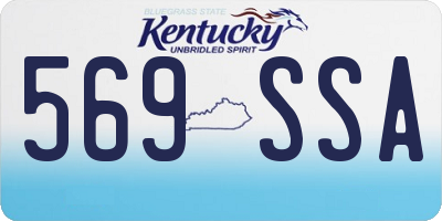 KY license plate 569SSA