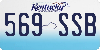 KY license plate 569SSB