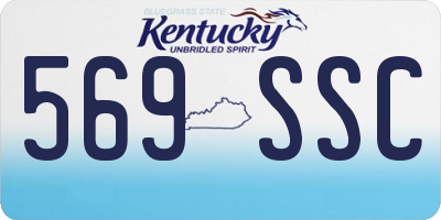 KY license plate 569SSC