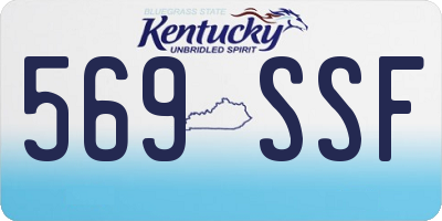 KY license plate 569SSF