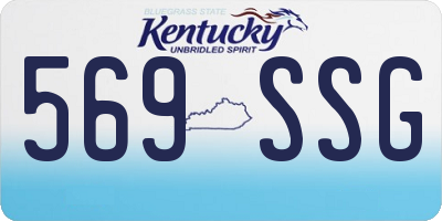 KY license plate 569SSG