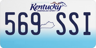 KY license plate 569SSI