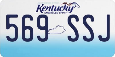 KY license plate 569SSJ