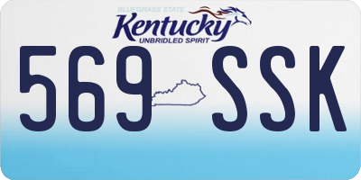 KY license plate 569SSK