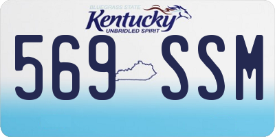 KY license plate 569SSM