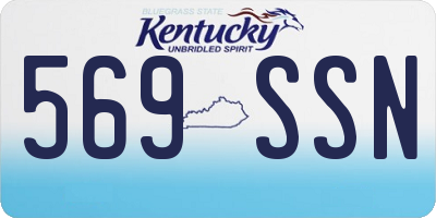 KY license plate 569SSN