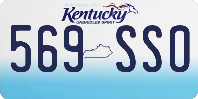 KY license plate 569SSO