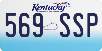 KY license plate 569SSP