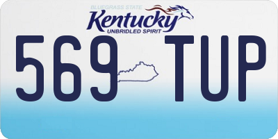 KY license plate 569TUP