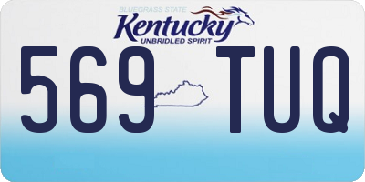 KY license plate 569TUQ