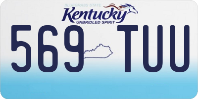 KY license plate 569TUU