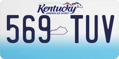 KY license plate 569TUV