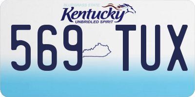 KY license plate 569TUX